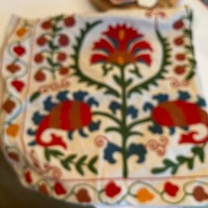 Pottery Barn Elegant Crewel Fabric